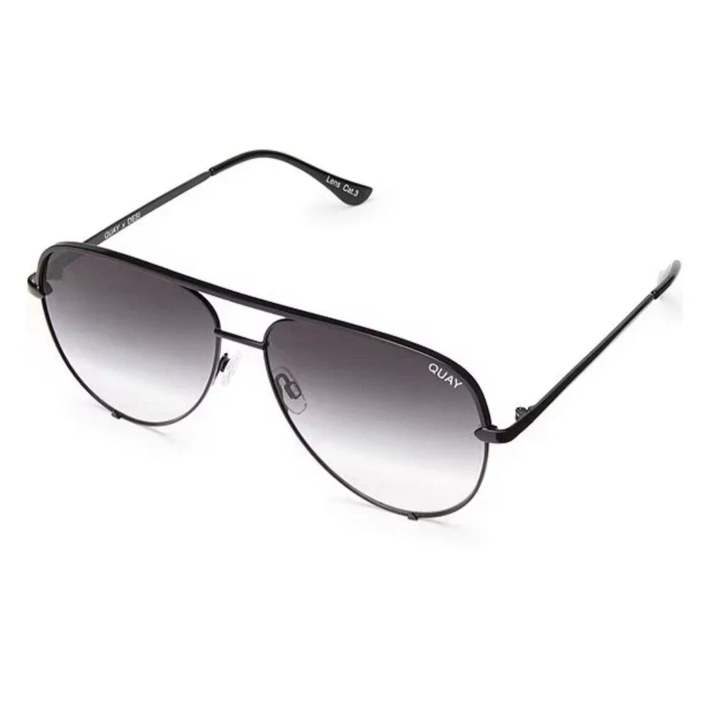 Quay Australia x Desi Perkins High Key Oversized Aviator Sunglasses NIB Unisex